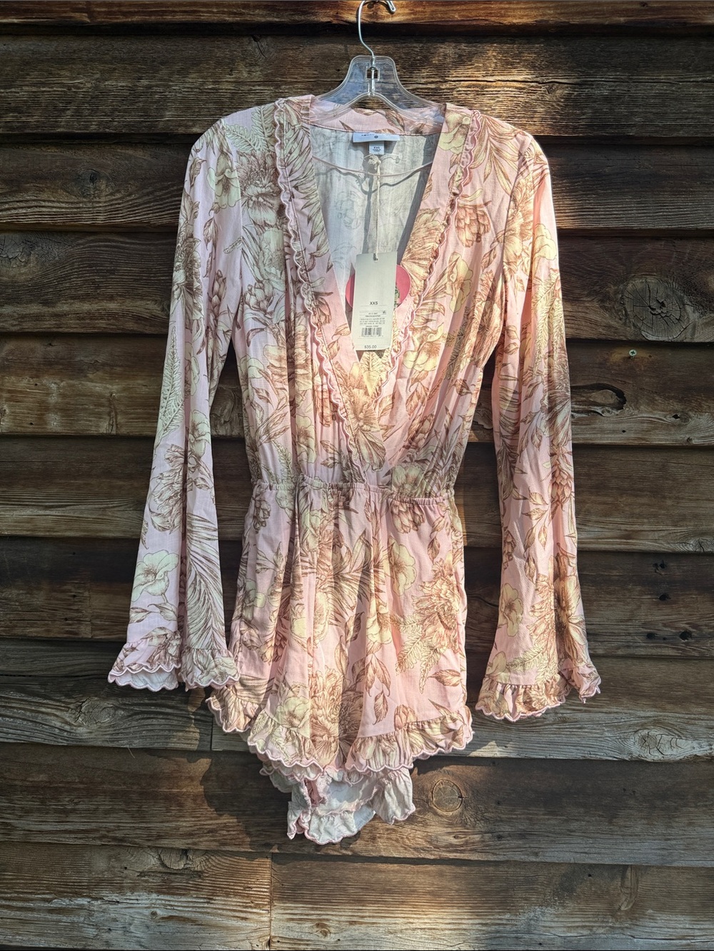 agua bendita romper new pink/cream